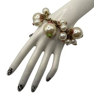 The "Palm Beach" Choice Vintage Lilly Pulitzer Chunky Faux Pearl Bauble Bracelet